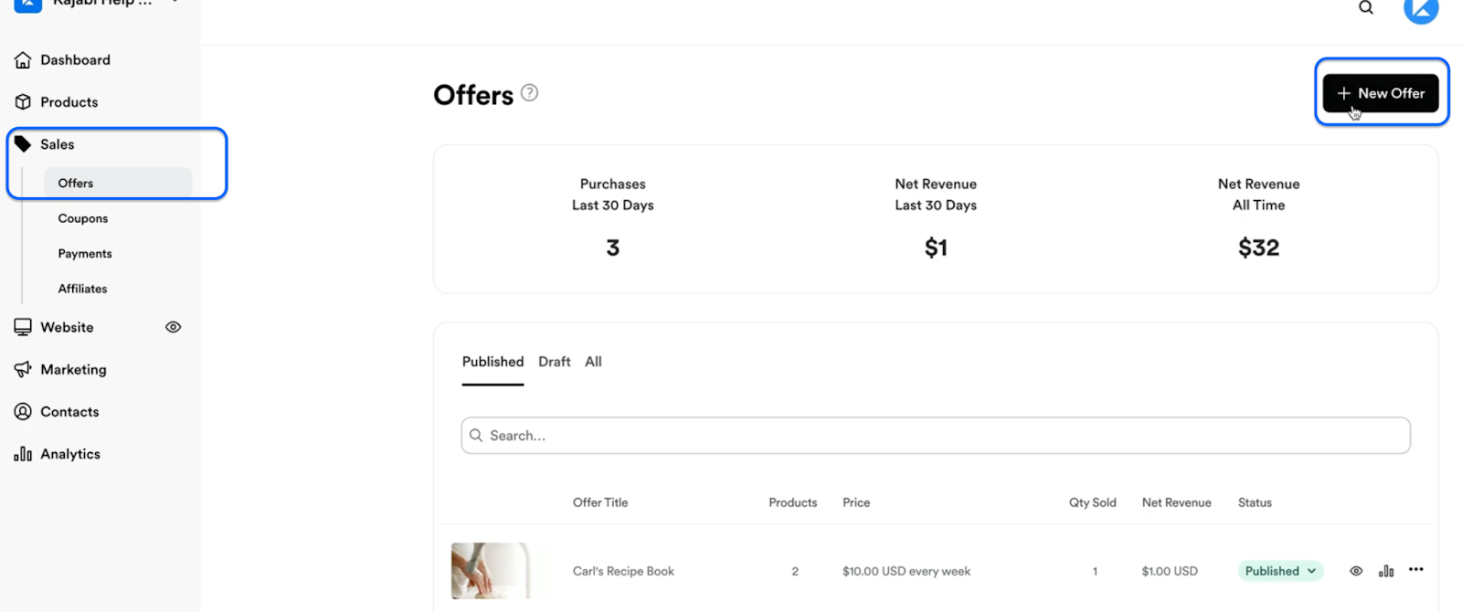Kajabi to HighLevel Offers & Automation Visual representation of migrating offers and automations from Kajabi to HighLevel workflows