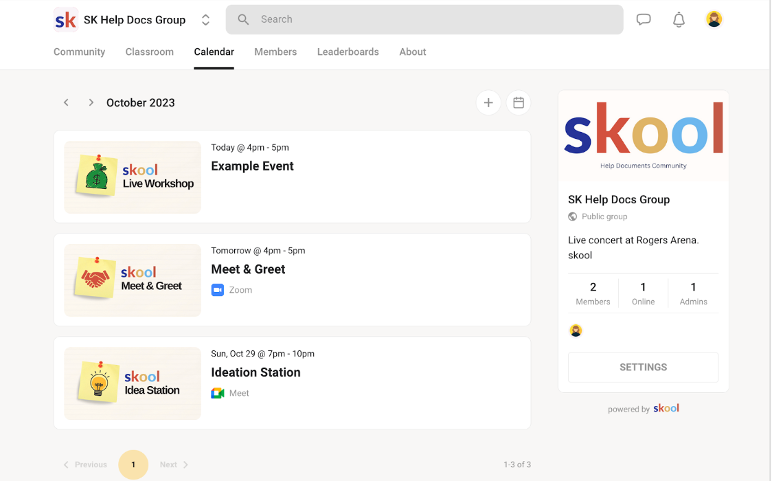 HighLevel Event & Automation Workflows Screenshot displaying HighLevel's calendar and workflow automation interface for events and sequences