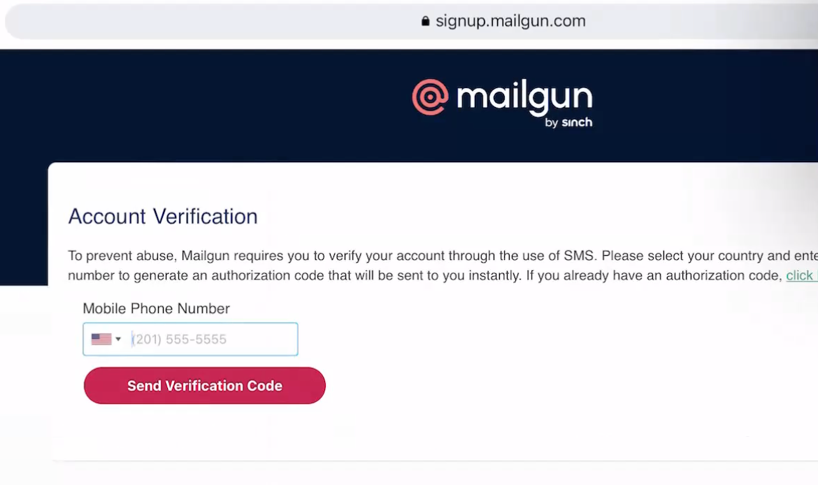 Mailgun Email Verification Confirmation Screenshot confirming Mailgun email verification successful