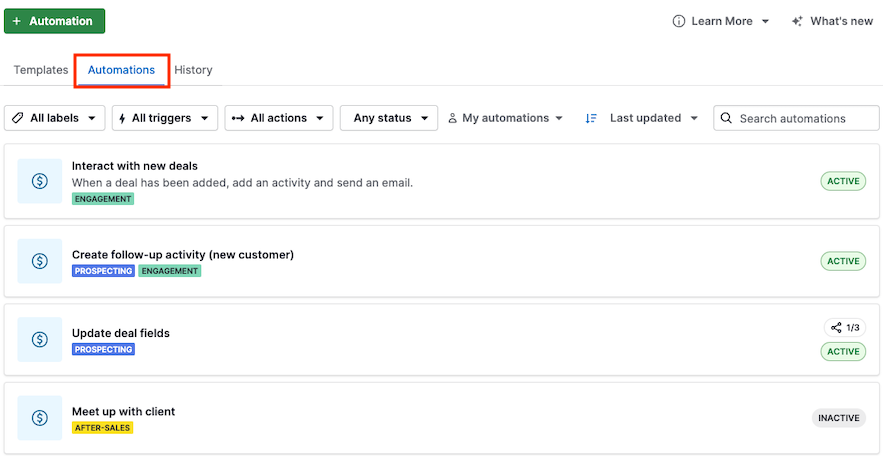 Example of a HighLevel automation workflow, demonstrating conditional logic and multiple communication channels.