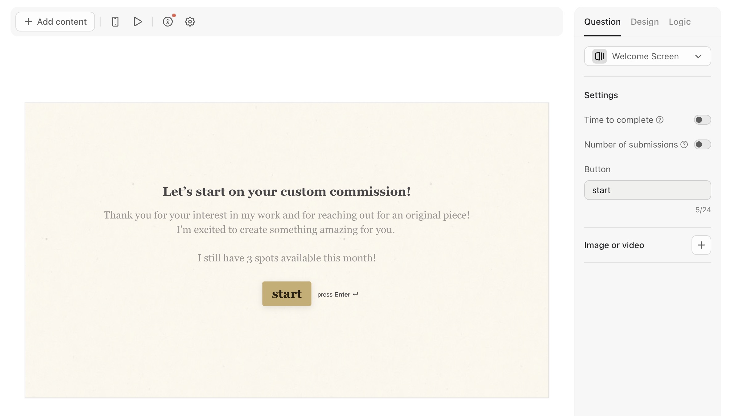 HighLevel Form Builder Design Screenshot showing the HighLevel form builder interface with options to customize design elements.