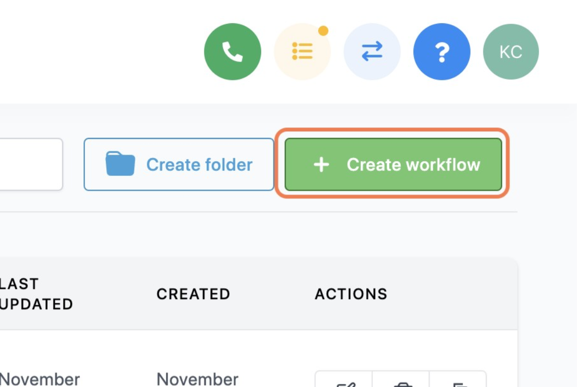 GoHighLevel Workflows page with the 'Create Workflow' button highlighted.