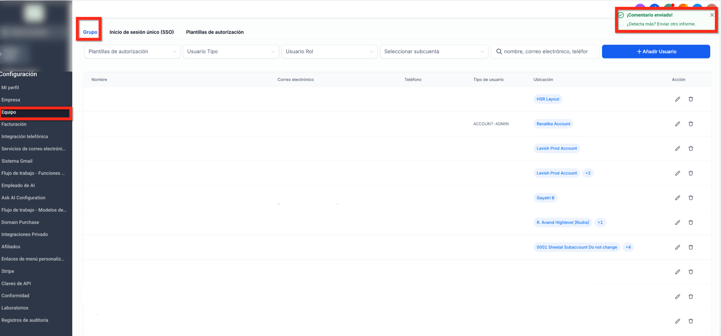 Attached Screenshot Confirmation HighLevel issue submission form showing a successfully attached full-screen screenshot