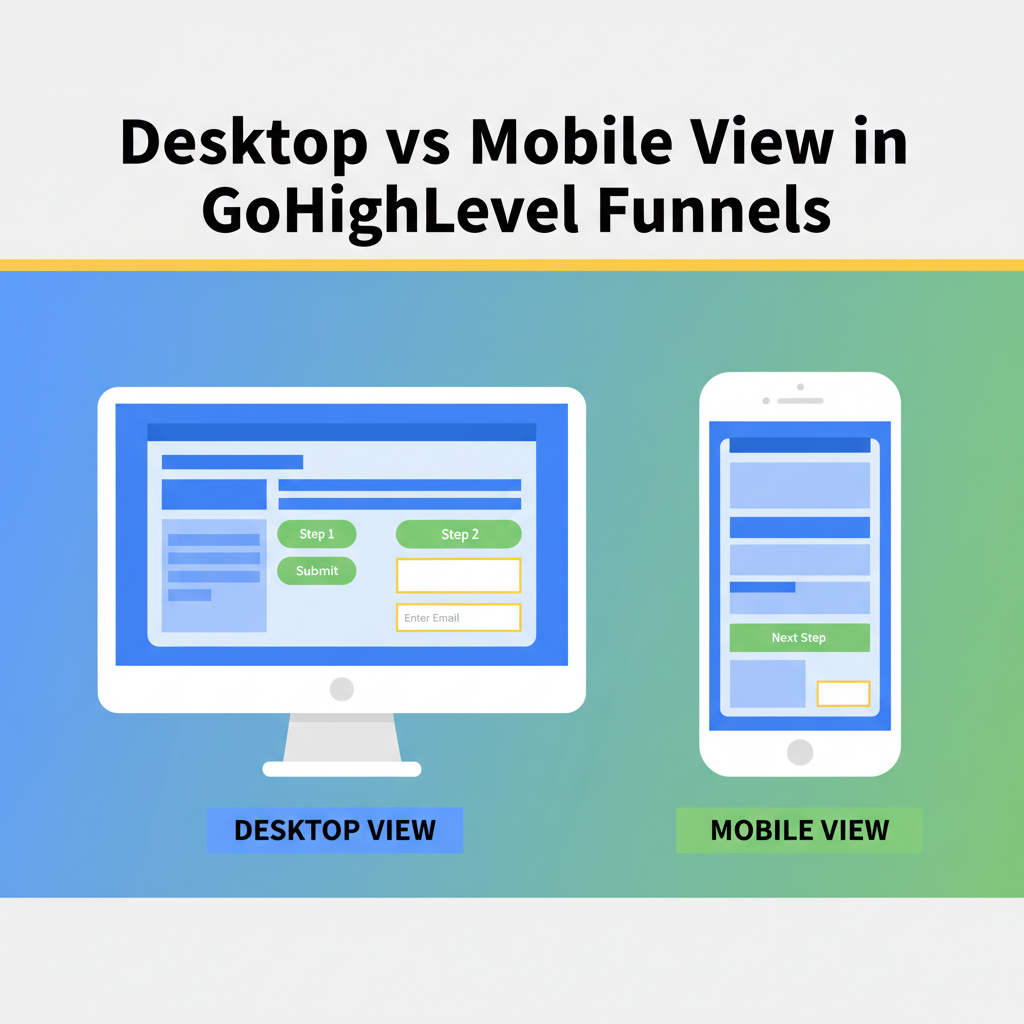 Featured image for Desktop vs Mobile View in GoHighLevel Funnels (Responsive Funnel Guide)