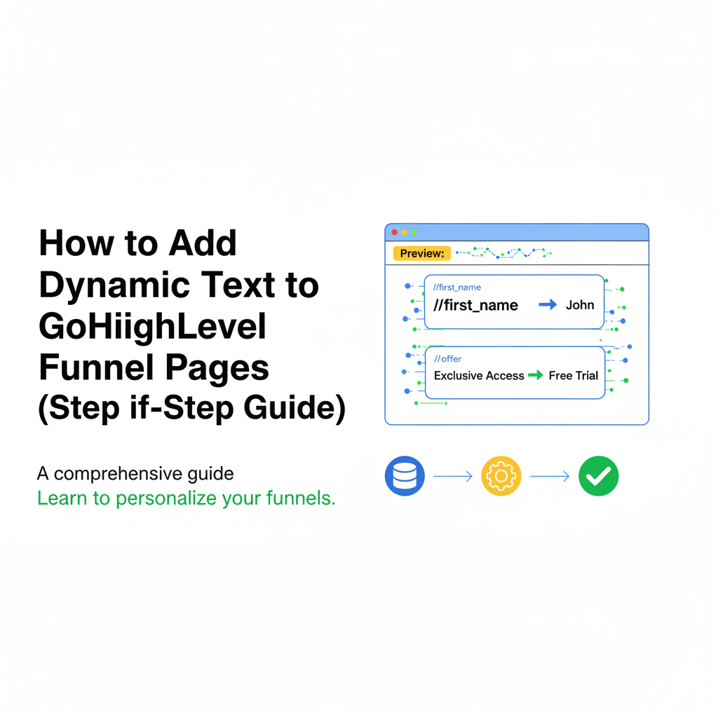 Featured image for How to Add Dynamic Text to GoHighLevel Funnel Pages (Step-by-Step Guide)