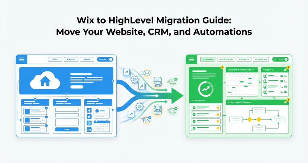 Featured image for Wix to HighLevel Migration Guide (Website, CRM & Automations)