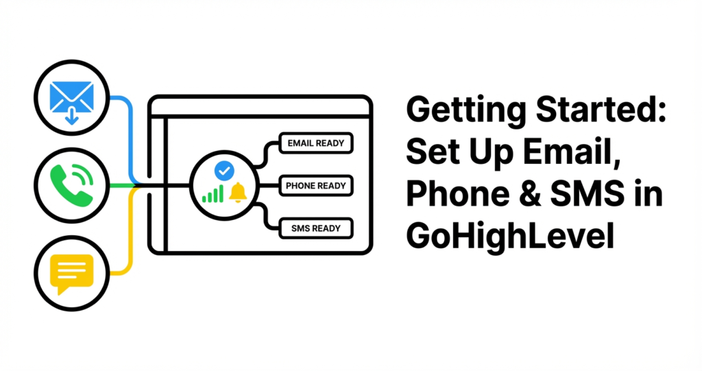 Featured image for Getting Started: Set Up Email, Phone & SMS in GoHighLevel (Step-by-Step Guide)