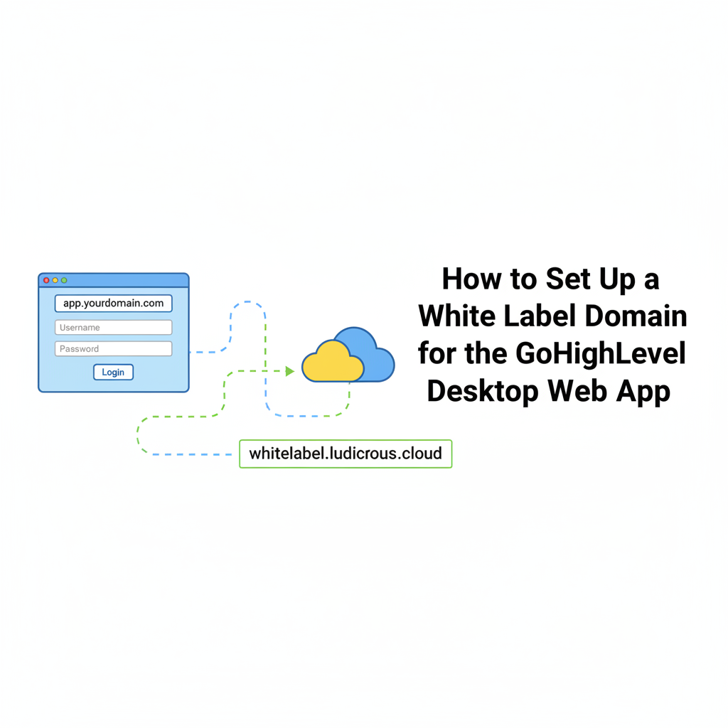 Featured image for How to Set Up a GoHighLevel White Label Domain (Desktop Web App)