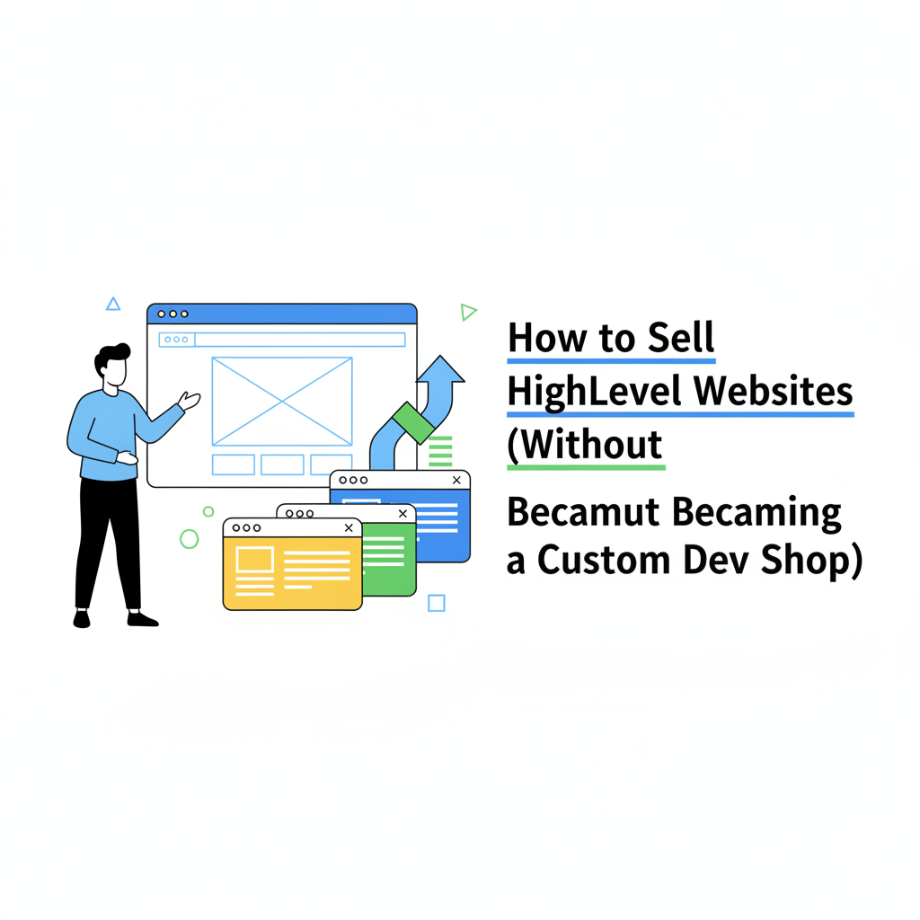 Featured image for How to Sell HighLevel Websites as a Scalable Offer (Without Becoming a Custom Dev Shop)
