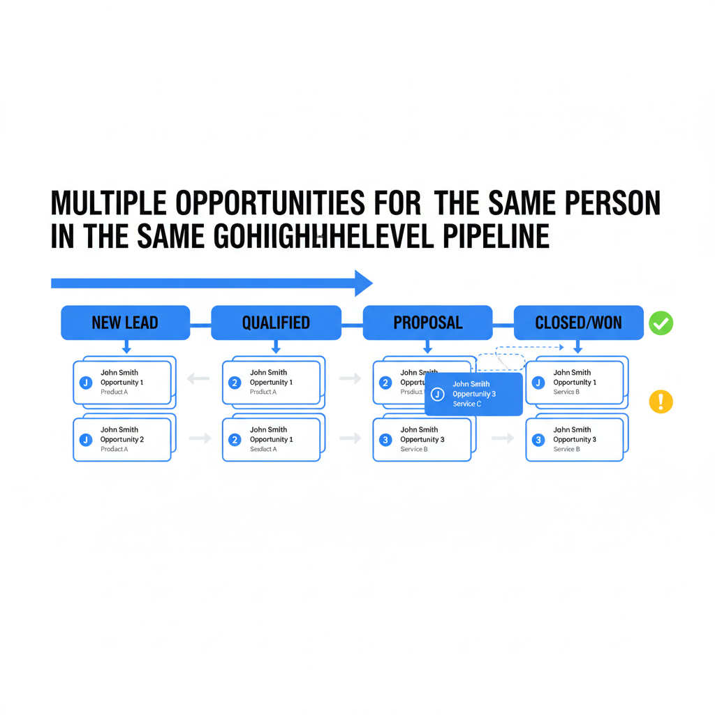 Featured image for GoHighLevel: How to Use Multiple Opportunities for the Same Contact in One Pipeline