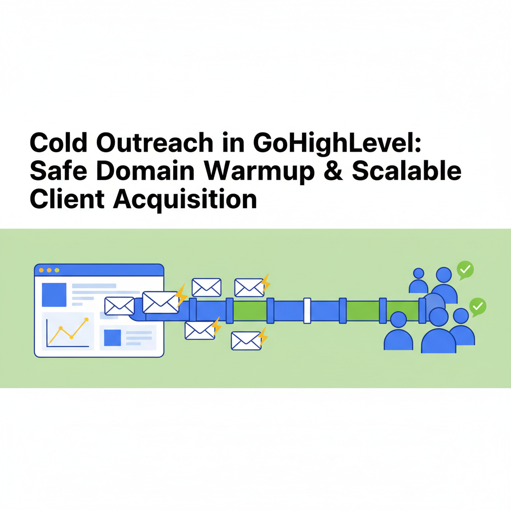 Featured image for Cold Outreach in GoHighLevel: Safe Domain Warmup & Scalable Client Acquisition