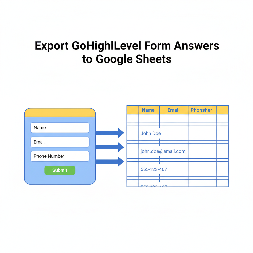 Featured image for Export GoHighLevel Form Answers to Google Sheets (Step-by-Step Guide)