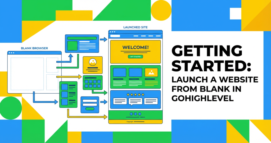 Featured image for How to Launch a Website from Blank in GoHighLevel (Step-by-Step Guide)