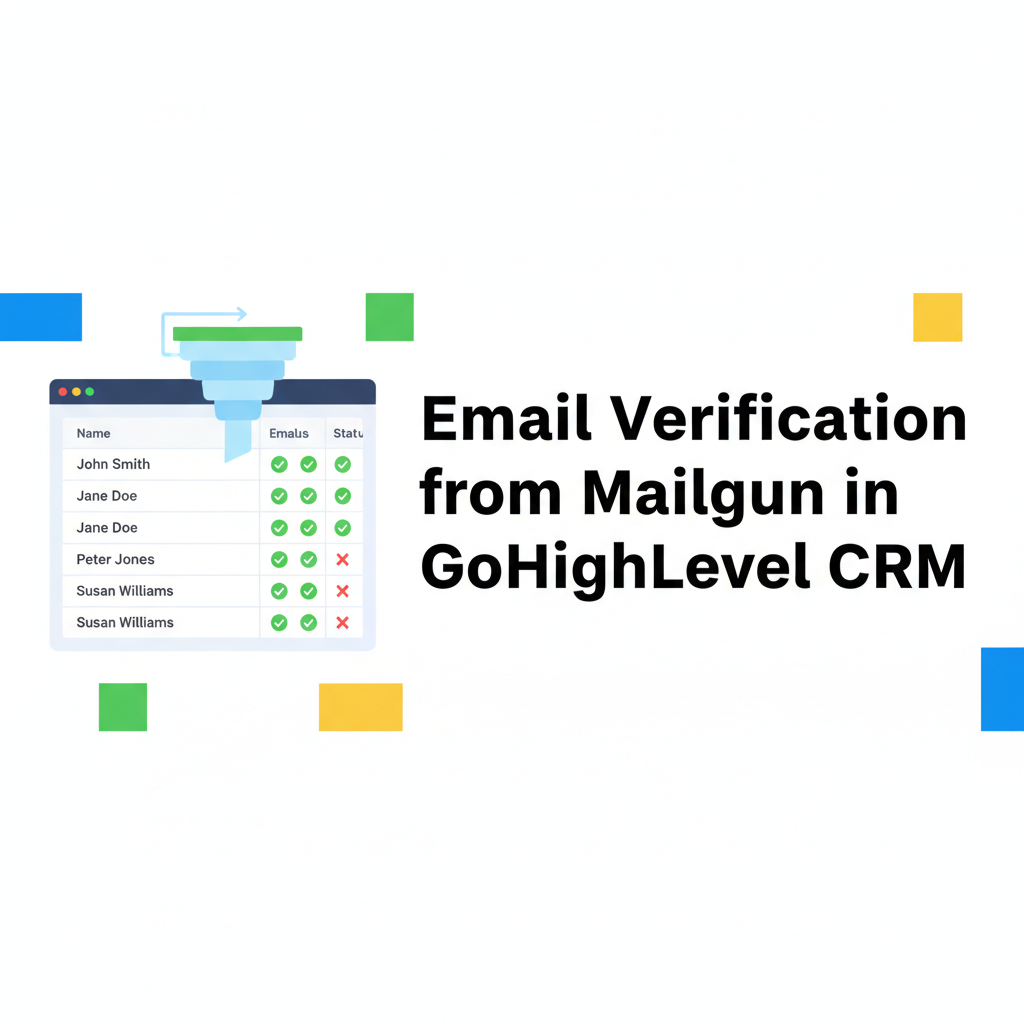 Featured image for Email Verification from Mailgun in GoHighLevel CRM (Step‑by‑Step Guide)