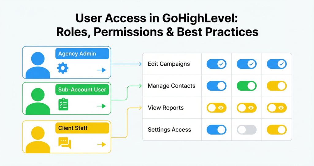 Featured image for User Access in GoHighLevel: Roles, Permissions & Best Practices