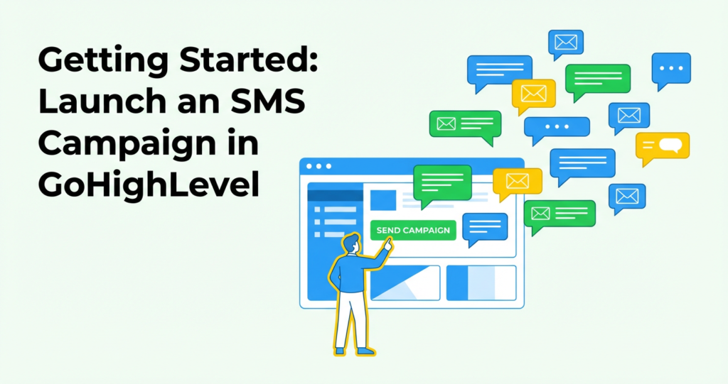Featured image for Getting Started: Launch an SMS Campaign in GoHighLevel (Step-by-Step Guide)