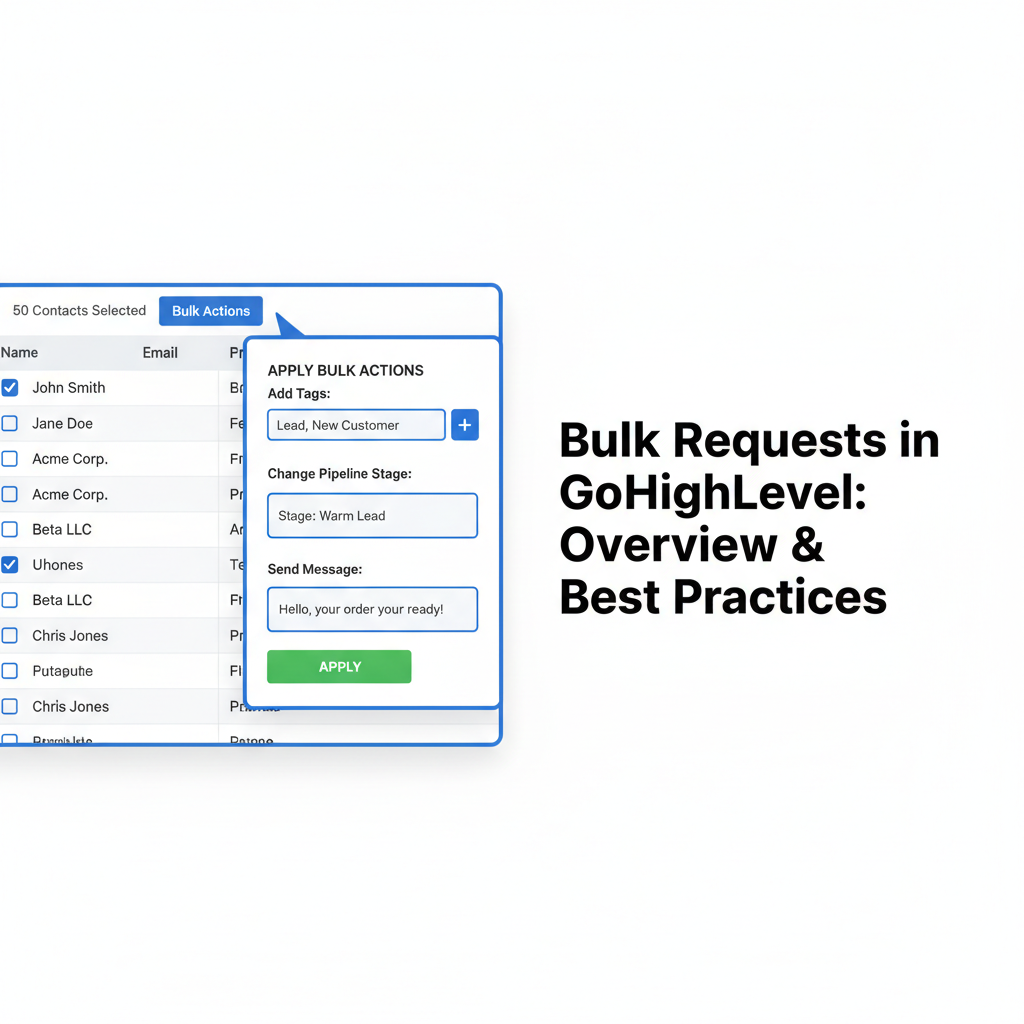 Featured image for GoHighLevel Bulk Requests: How to Use Bulk Actions with Smart Lists