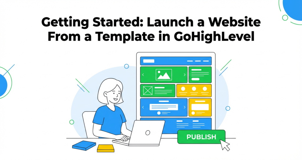Featured image for How to Launch a Website From a Template in GoHighLevel (Step-by-Step Guide)