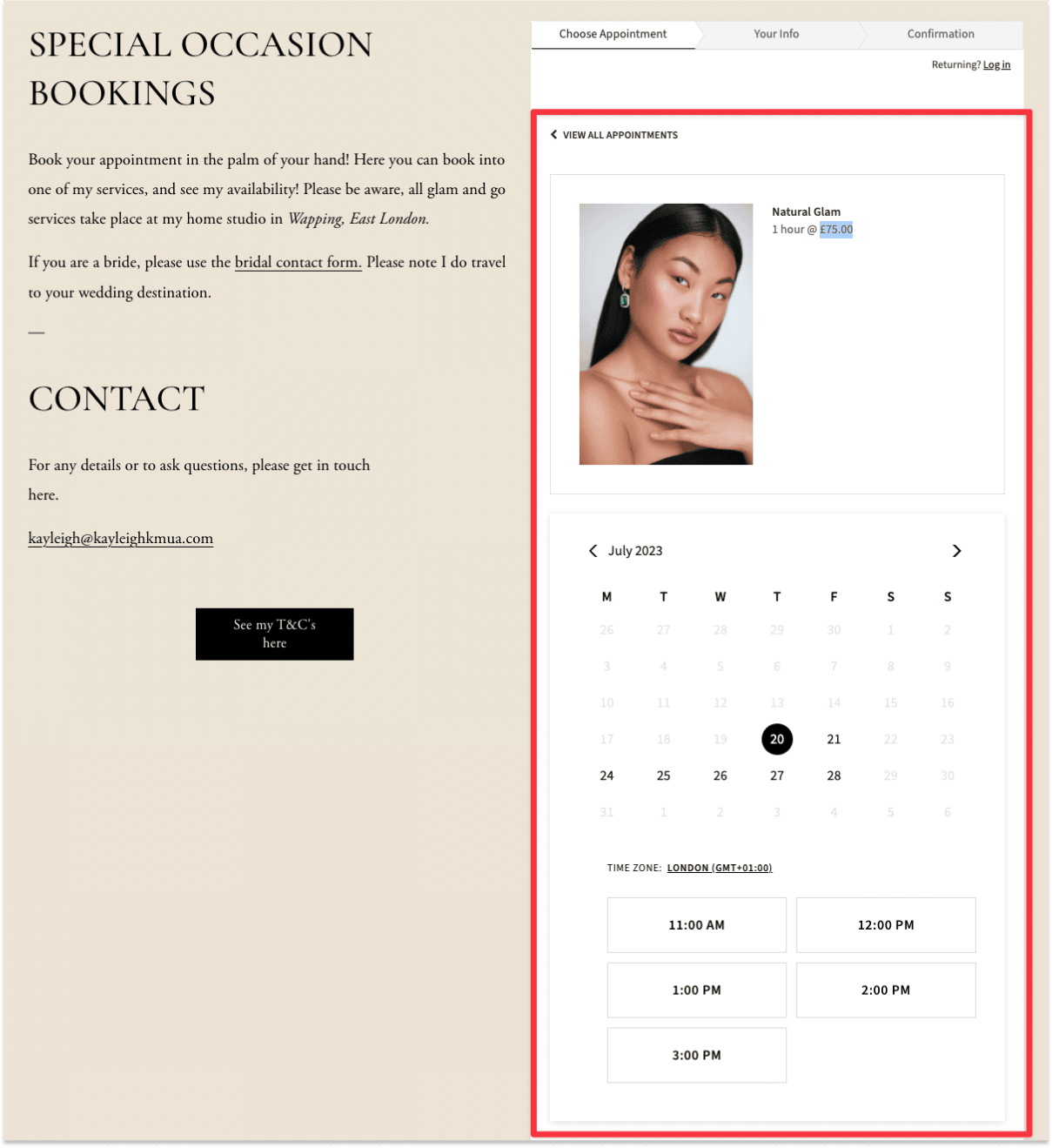 HighLevel Calendar Setup Image showing a HighLevel calendar interface with various appointment types and scheduling options.
