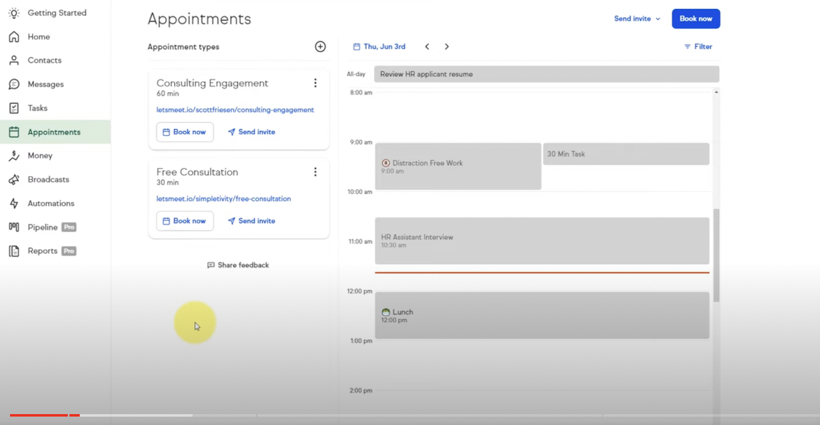 HighLevel Appointment Type Settings HighLevel Appointment Type Settings