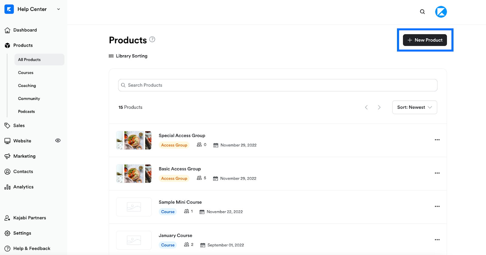 HighLevel Kajabi Course Importer Screenshot showing the HighLevel Kajabi course importer interface for seamless migration