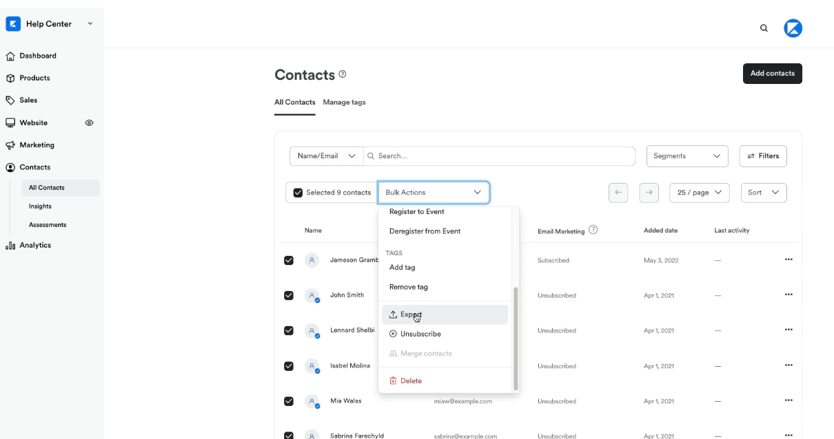 HighLevel Contact Import Mapping Screenshot of the HighLevel contact import process, showing field mapping options