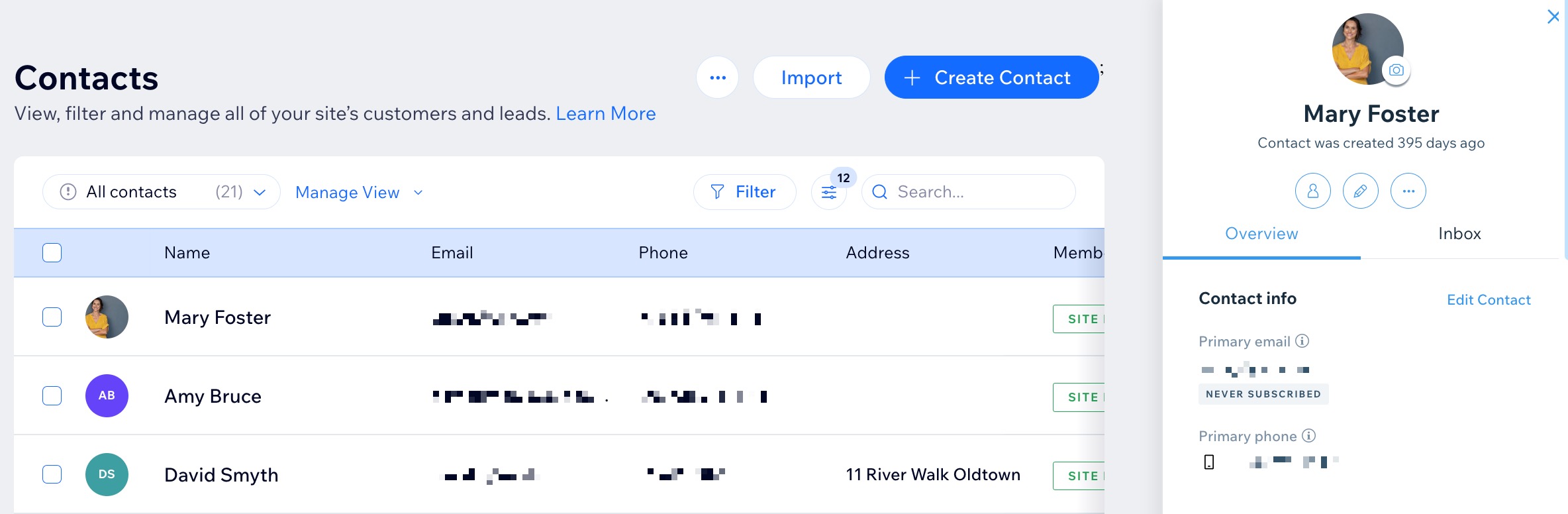 Screenshot showing the HighLevel contact import process with field mapping options, showing columns from the CSV on the left and HighLevel fields on the right for mapping.