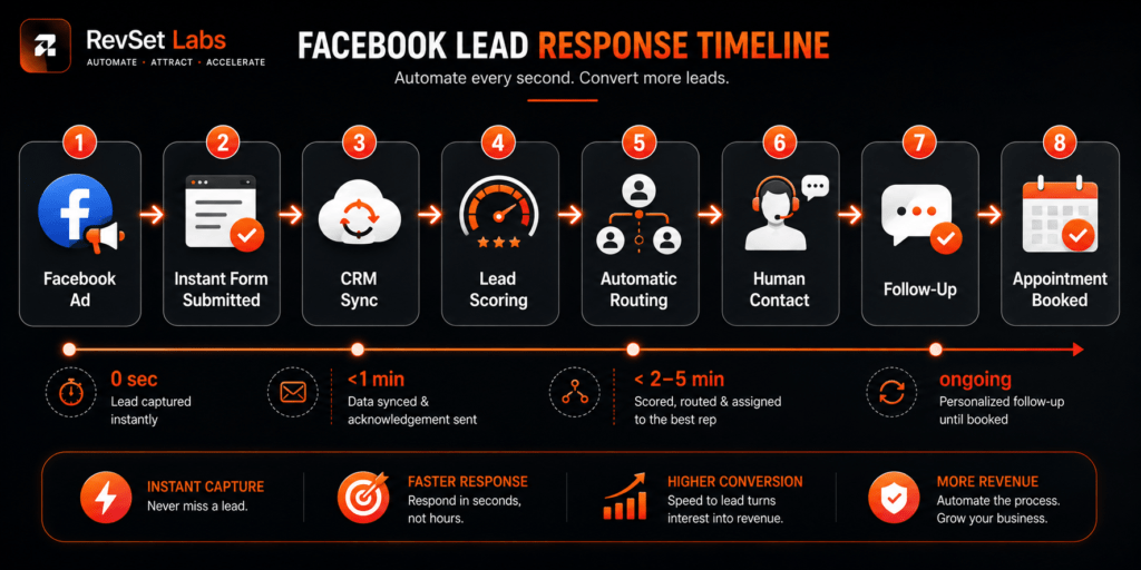 Facebook Lead Response Automation workflow overview